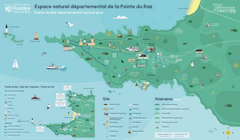 Carte espace naturel departemental de la Pointe du Raz