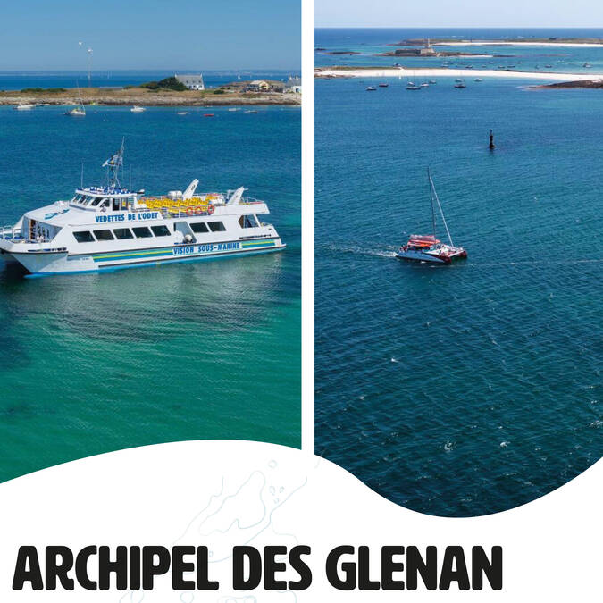 Catamaran Sailcoop ou Vedettes de l'Odet vers l'Archipel des Glenan